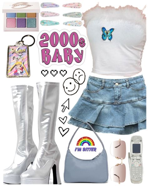 Y2k Outfits Bratz, 00s Party Outfit, 00s Outfit Ideas, 2000s Outfits Party, 2000s Party Ideas, Y2k Party Ideas, Outfits 00s Style, Early 2000s Outfit Ideas, 2000s Outfits Ideas