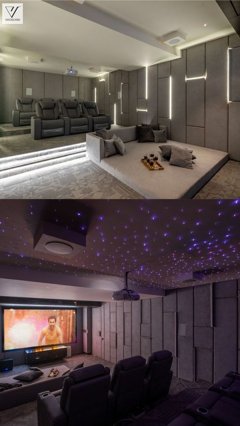 Home Theater Design Modern, Home Theatre Design Interiors, Small Home Theater Ideas, Small Cinema Room, Cinema Room Small, Home Cinema Room Ideas, Theater Room Ideas, Small Theatre Room, Cinema Room Design