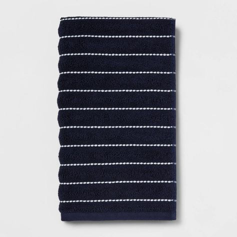 Performance Plus Hand Towel Navy Striped - Threshold™ 1 ct Target Threshold, Hand Towels Bathroom, Best Bath, Hanging Towels, Towel Collection, Bathroom Towel, Room Essentials, Bathroom Towels, Navy Stripes