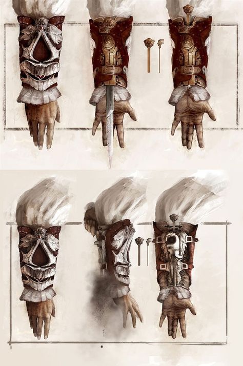 This image is taken from 'Assassins Creed 2', it appears to have a rustic and very realistic appearance........ blueprints, old, dangerous, inventive, mysterious Assassin's Creed Hidden Blade, Assassins Creed Cosplay, Assassins Creed Ii, Assassins Creed 2, Assassins Creed Series, Hidden Blade, Assassins Creed Art, Why So Serious, Male Character