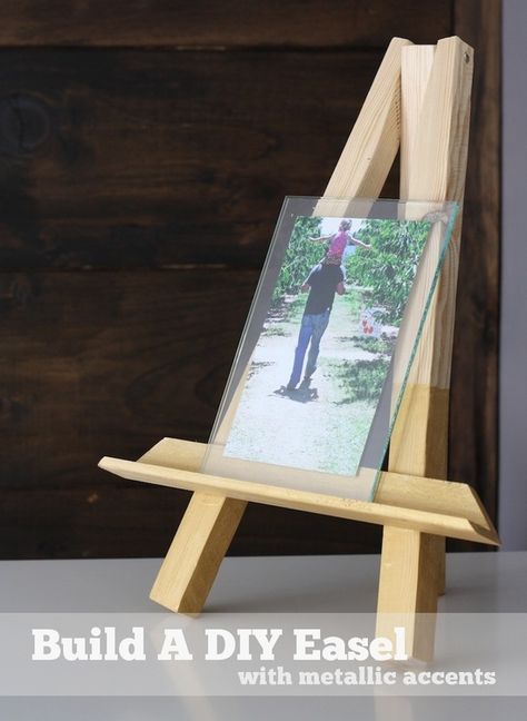 How to make an easel frame stand | Tripod Stand DIY Diy Easel, Picture Frames Standing, Tabletop Easel, Crafts For Teens To Make, Christmas Paintings On Canvas, Wood Easel, Paint Nite, Art Easel, Wooden Easel