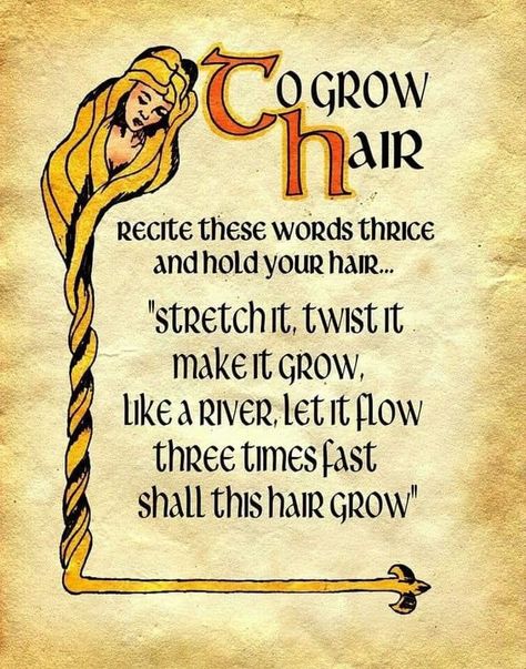 Hair Growth Spell, Hair Spell, Growth Spell, Charmed Ones, Witch Spells, Witch Things, Witchcraft Spells For Beginners, Charmed Book Of Shadows, Beauty Spells