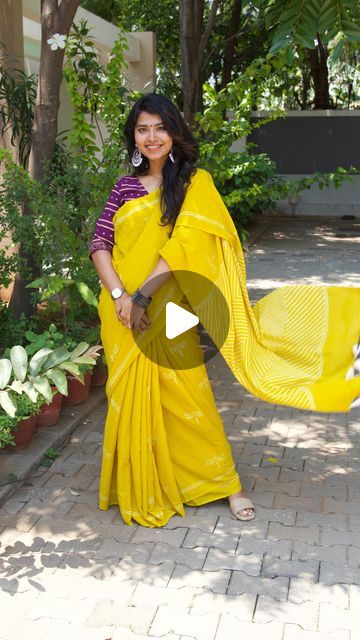 Steffhy Antony on Instagram: "How about styling a simple handwoven cotton saree for  a one of the bridesmaids look ?
Loved styling this gorgeous saree and blouse from @chidiyaaonline 

Whoelse loves this yellow 😍
Let me know in the comments?
#bridesmaidseriesbysteff #steffstylingseries #sareestoriesbysteff #steff #tamilblogger  #cottonsareestyle #sareeblouse #yellowcottonsaree #tamilfashionblogger #coimbatoreblogger #chennaiblogger" Gorgeous Saree, Saree And Blouse, Yellow Saree, Coimbatore, Saree Look, Saree Styles, Cotton Saree, Saree Blouse, Let Me Know