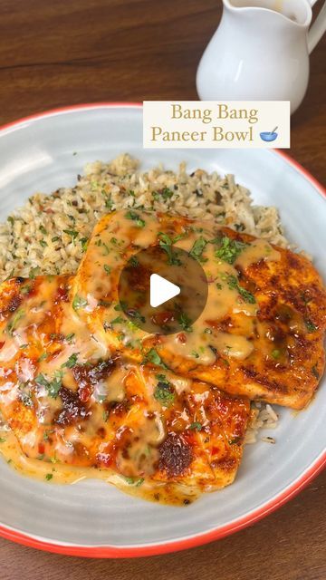 Guntas Sethi on Instagram: "✨Bang Bang Paneer Bowl✨  Ep 22 of #whatsfordinner   Whip up a Bang Bang Paneer Bowl in just 20 minutes using leftover rice! 💥 With flavors that are BANG ON.   Perfect for those busy days when you need a quick and flavorful meal🤝🏽  Recipe:   For Herbed Rice:   -2 tbsp butter  -1 tbsp garlic, finely chopped  -1 tbsp chilli flakes  -1 tbsp Italian seasoning  -2 cups leftover rice -chopped coriander   For the Paneer:  -1 tbsp onion powder  -1 tbsp garlic powder -1 tbsp Italian seasoning  -1 tbsp salt  -1 tbsp red chilli powder   For the sauce:   -4 tbsp sweet chilli sauce -2 tbsp mayonnaise  -chopped coriander   🍲 You can use chicken in replacement of paneer   #bangbangpaneerbowl #herbedrice #leftoverrecipe #mealideas #mealprep #ricebowls #protienpacked #spicyfl Paneer Bowl, Using Leftover Rice, Easy Paneer Recipes, Paneer Curry Recipes, Vegetarian Rice Recipes, Basil Fried Rice, Herbed Rice, Leftover Rice Recipes, Curry Soup Recipes