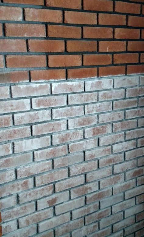 Whitewash Brick, White Wash Fireplace, White Wash Brick Fireplace, Brick Fireplace Wall, Brick Crafts, Brick Face, Painted Brick Fireplaces, Brick Interior Wall, Brick Interior