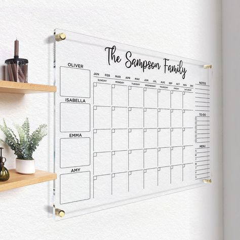 Wall Calendar Design, Calendar Designs, Vinyle Cricut, Acrylic Calendar, Dry Erase Board Calendar, Kalender Design, Diy Rangement, Dry Erase Boards, Dry Erase Calendar