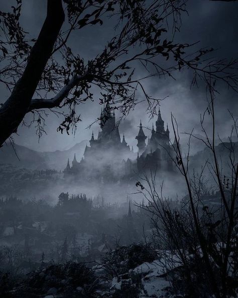 Goth Architecture, Resident Evil Village, Dark Castle, Dark Fairytale, Castle Aesthetic, Horror Themes, Dark Nature Aesthetic, Gothic Aesthetic, A Castle