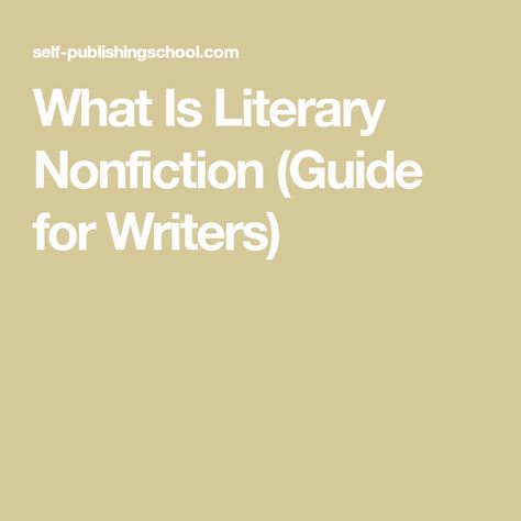 What Is Literary Nonfiction (Guide for Writers) Creative Writing Techniques, Types Of Fiction, Literary Nonfiction, Creative Nonfiction, Nonfiction Writing, Writing Fantasy, Writing Style, Dust Bowl, Story Structure