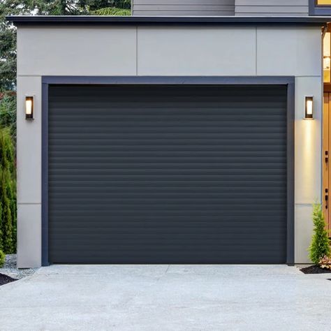 Electric Roller Garage Doors, Electric Garage Door, Garage Roller Doors, Roller Garage Doors, Grey Garage Door, Carport Door, Extra Garage, Grey Garage Doors, Black Garage Door