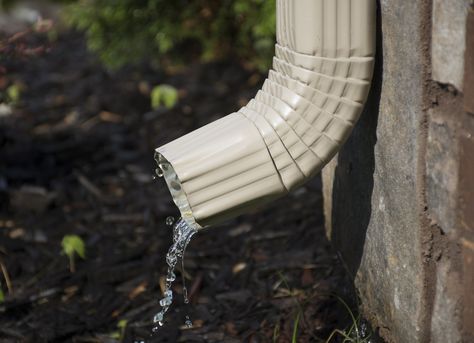 To minimize the amount of water that collects around your home, consider adding downspout extensions. They are simple to install and will direct rain runoff away from your foundation where it won’t cause structural problems. Downspout Ideas, Foundation Drainage, Downspout Drainage, Sump Pump Installation, Backyard Drainage, Yard Drainage, Wet Basement, Seamless Gutters, Bog Garden