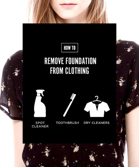 How to remove foundation from clothing