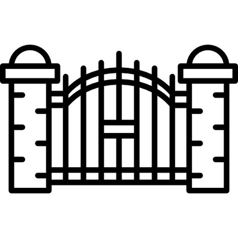 Gate Drawing, Halloween Fence, Cemetery Gates, Gate Pictures, Night Drawing, Five Little Monkeys, Flower Tower, South Korea Travel, Clipart Black And White