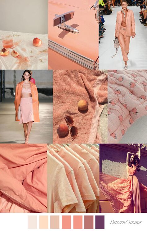 PEACH PLEASURE by Pattern Curator (SS20) Pattern Curator, Fashion Trending Moodboard, Print And Pattern, Color Trends Fashion, Leopard Gecko, Womens Leggings, Mood Board Design, Mood Board Fashion, Color Inspo