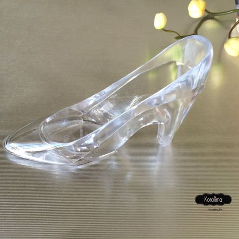 1 Extra-Large 6.5 Clear High Heel Shoes Cinderella by Koralima Cinderella Pictures, Large Lollipops, Glitter Cheer Bow, Cinderella Birthday Party, Cinderella Slipper, Clear High Heels, Glass Shoes, Cinderella Birthday, Bff Tattoos