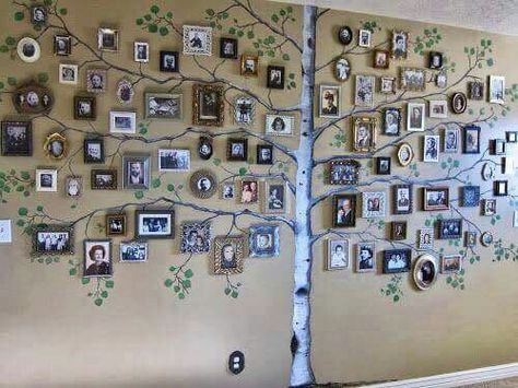 Family Tree Mural, Family Tree With Pictures, Family Tree Wall Art, Family Tree Photo, Family Tree Art, Tree Mural, Family Tree Wall, Ideas Family, Family Wall