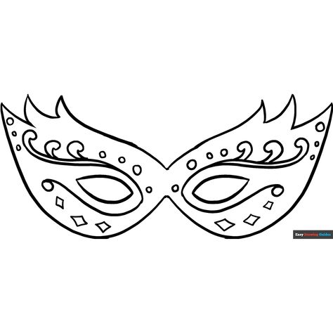 Free Mask for Mardi Gras Coloring Page for Kids Mardi Gras Drawing, Mardi Gras Coloring Pages, Mardi Gras Pictures, Clothes Coloring, Printable Mask, Easy Drawing Guides, Free Printable Coloring Sheets, Drawing Guides, Spring Coloring Pages