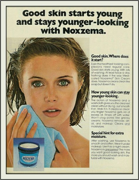 Lauren Hutton: Noxzema (1970's) Skincare For Teens, Skin Cream Recipes, Lauren Hutton, Pretty Brunette, Retro Beauty, Cream Face, Young Skin, Beauty Ad, Face Beauty