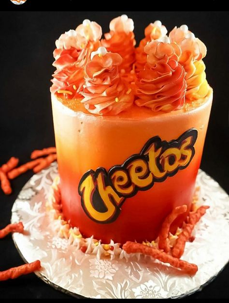 Hot Cheetos Party, Honeybee Cake, Latest Birthday Cake, Flamin Hot Cheetos, Flaming Hot Cheetos, Oreo Cookie Flavors, 13th Birthday Ideas, 14th Birthday Cakes, Cake Recipes At Home