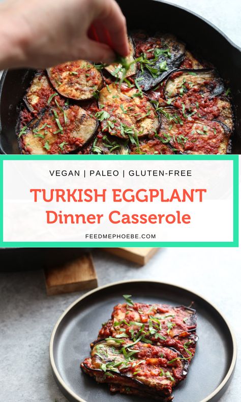 Eggplant Meals Healthy, Gluten Free Eggplant Recipes, Eggplant Vegan Recipes, Paleo Eggplant Recipes, Dinner Dairy Free, Casserole Dairy Free, Eggplant Dinner, Turkish Eggplant, Gluten Free Casserole Recipes