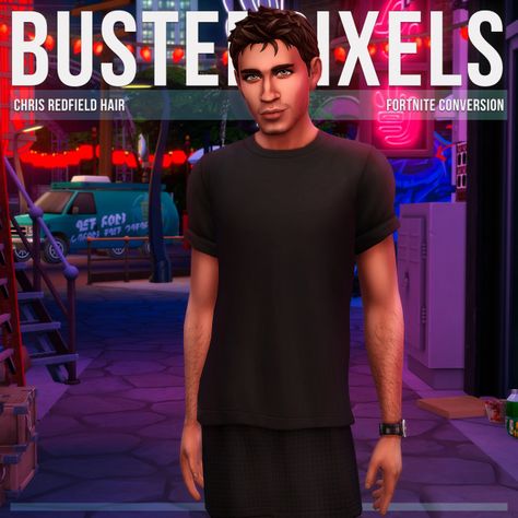 Busted Pixels on Tumblr Chris Redfield, Sims 4 Mm, Sims 4 Update, Sims 4 Cas, Maxis Match, Facial Hair, Baby Hairstyles, Sims 4, Fortnite