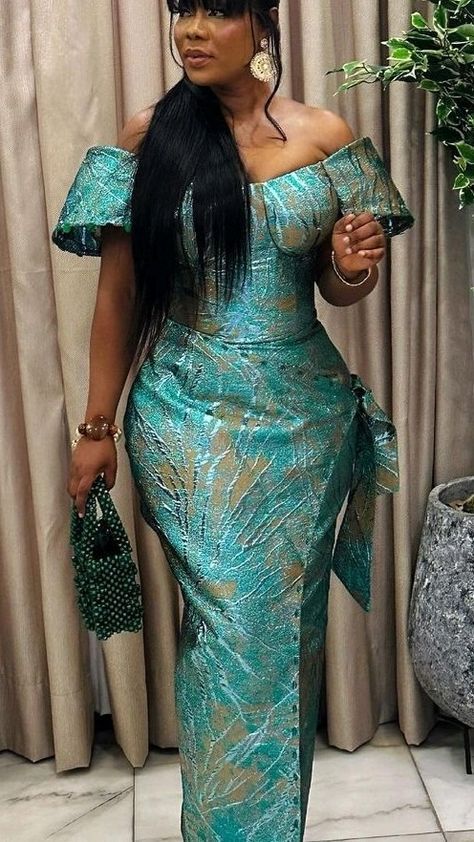 Fashion: #fashion, #style, #outfitinspiration, #beauty Brocade Aso Ebi Styles 2024, Brocade Fabric Dresses African Fashion, Brocade Asoebi Styles 2024, Damask Corset Dress, Damask Styles For Nigerian Women, Damask Asoebi Styles, Brocade Asoebi Styles, Damask Styles, Brocade Styles