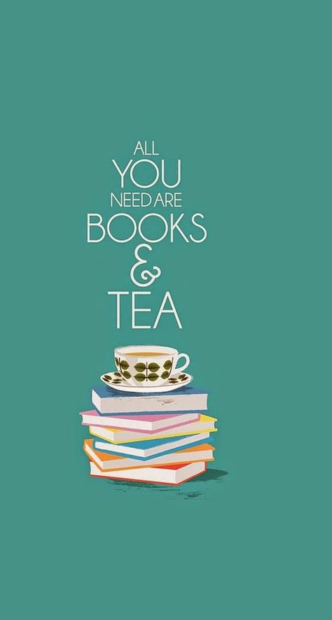 Nerdy Wallpaper, Kindle Wallpaper, Books And Tea, Tea Wallpaper, Tea And Books, Book Wallpaper, Book Memes, Jolie Photo, I Love Books