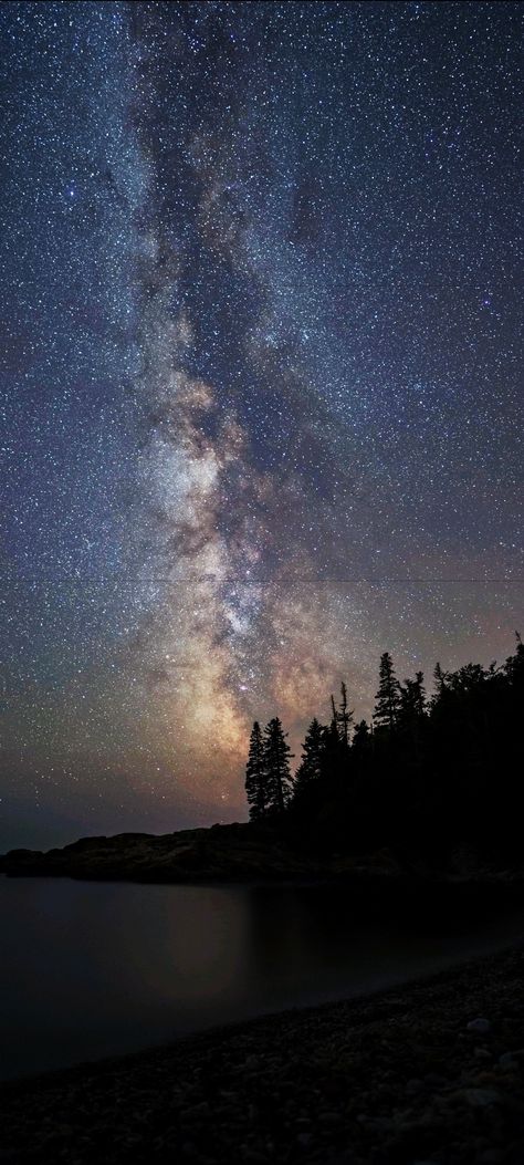 Milkyway Galaxy over Little Hunters Beach-Maine-U.$.A. by ArtWithACamera cropped mobile wallpaper 1080x2400 Little Kanha Ji Images, Milky Way Stars, Milkyway Galaxy, Misty Dawn, Graphic Shapes Design, Hadrians Wall, Samsung Galaxy Wallpaper, Milky Way Galaxy, Beautiful Scenery Nature