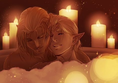 Relaxing bath - Warden and Zevran by Junie-Junette on DeviantArt Big Hero 6 Comic, Zevran Arainai, Dragon Age Dorian, Dragon Age Romance, Have A Nice Week, Grey Warden, Dragon Age 3, Dragon Age Series, Dragon Age Games