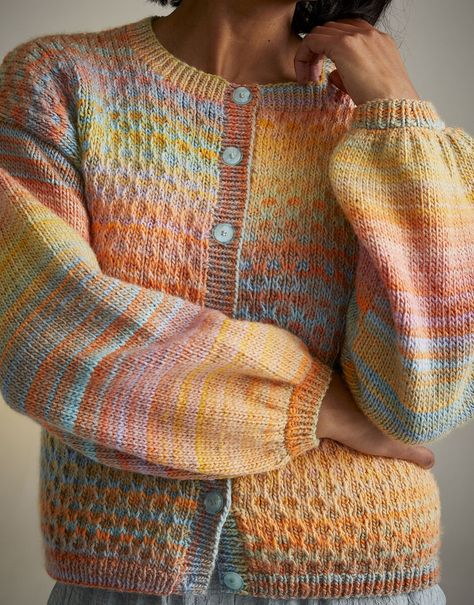 Twilight Trellis Cardigan Knitting Pattern | Jewelspun Aran | Sirdar Sirdar Jewelspun, Sirdar Knitting Patterns, Simple Stocking, Knitting Needles Sizes, Yarn Stash, Crochet Hook Sizes, Cardigan Pattern, Yarn Shop, Color Effect