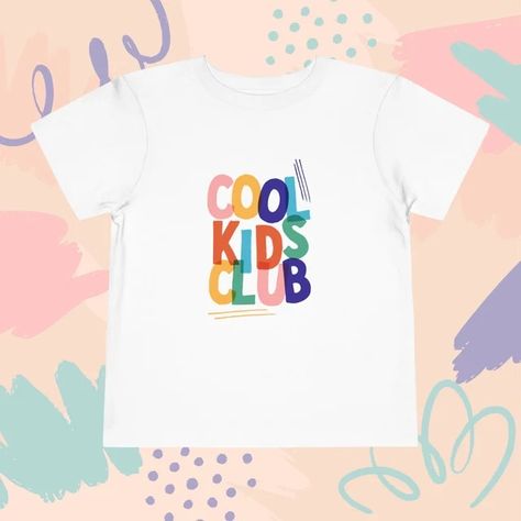 TheBadaDesign - Etsy Türkiye Cool Kids Club, Cooler Style, Club T Shirt, Design Cool, Kids Club, Statement Shirt, Elegant Shirt, Custom Tees, Soft And Gentle