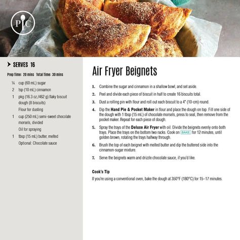 Air Fryer Beignets, Pampered Chef Air Fryer, Pampered Chef Inspired Recipes, Pie Pockets, Hand Pie Recipes, Pampered Chef Consultant, Eye Drop, Hand Pie, Pampered Chef Recipes