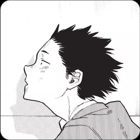 Shoya Ishida Manga, Ishida Shouya, Shoya Ishida, Manga Icons, Black And White, White, Black