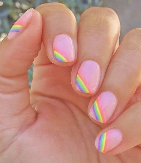 Subtle Pride Nails, Glitter French Nails, Pride Nails, Best Nail Art Designs, Cool Nail Art, French Nails, Natural Nails, Fun Nails, Nails Inspiration