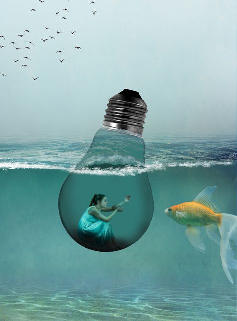 photoshop composite image, 'something fishy' Photomontage Ideas, Surreal Photoshop, Photoshop For Beginners, Cool Photoshop, Creation Photo, Photoshop Collage, Beginner Photo Editing, Surreal Photos, Creative Photoshop