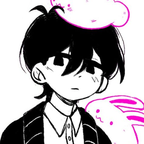 Person Looking Down Reference, Omori Pfps, Omori Pfp, Twitter Profile, A Drawing, I Icon, Drawing Reference, Aesthetic Anime, Anime Icons