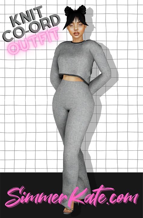 Knit Co-ord Outfit sims4cc ts4cc thesimscc sims4ccfinds ccfinds clothes cas outfit Cc Skin, Sim4 Cc, Cc Shopping, Clothes Cc, Co Ords Outfits, The Sims 4 Skin, Sims 4 Cc Skin, Sims 4 Mods Clothes, Sims4 Cc