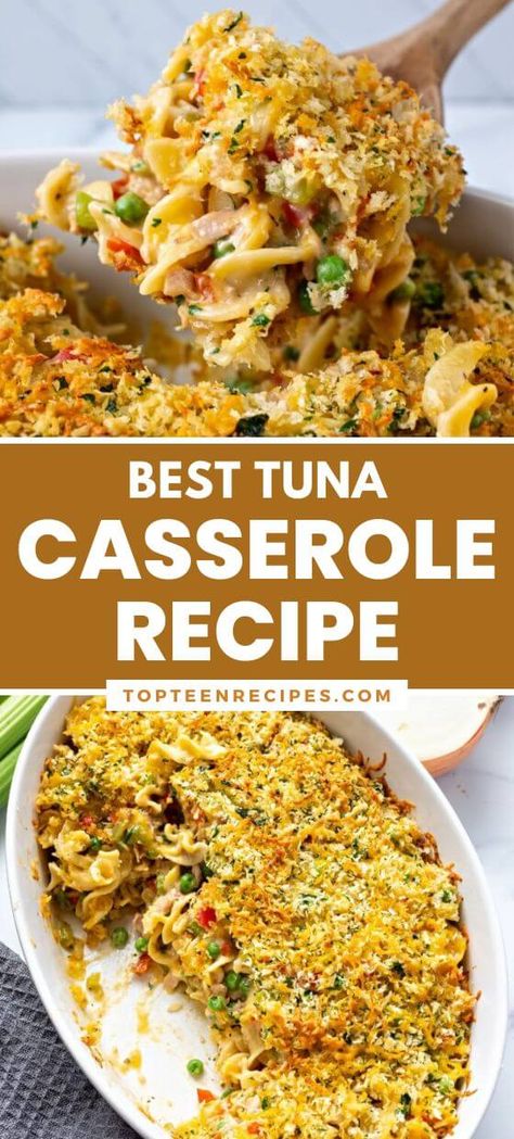 Best Tuna Casserole Recipe - Top Recipes Tuna Noodle Casserole Easy, Easy Tuna Recipes, Best Tuna Casserole, Tuna Dinners, Tuna Noodle Casserole Recipe, Tuna Casserole Easy, Tuna Casserole Recipes, Tuna Noodle, Tuna Noodle Casserole