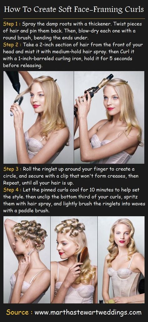 Face-Framing Curls Tutorial Curl Tutorial, Vintage Curls, Beauty Tutorials, Hair Envy, Look Vintage, Hair Today, Great Hair, Vintage Hairstyles, Hair Dos