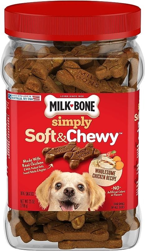 Milk-Bone will make your dog's life even more enjoyable. Dog treats that are simply Soft & Chewy. They are a delectable, tender snack that your dog can't refuse since they are created with healthy ingredients like real chicken, rolled oats, sweet potatoes, and apples. The 12 vitamins and minerals in these soft dog treats make them simple for dogs of all sizes to chew. Grab a container now and give your pet some yummy treats from their preferred dog treat manufacturer.
#dogtreats Apple Chicken Recipes, History Of Baking, Dog Treats Chicken, Chewy Dog Treats, Healthy Milk, Beef Filet, Apple Chicken, Sweet Potato And Apple, Pet Treat