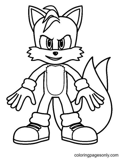 Sonic Tails Coloring Pages, Tails Coloring Pages, Sonic Y Tails, Tails Drawing, Draw Sonic The Hedgehog Easy, Tails The Fox Sonic, Sonic Colouring Pages Free, Sonic Pictures To Color, Tails Sketch Sonic