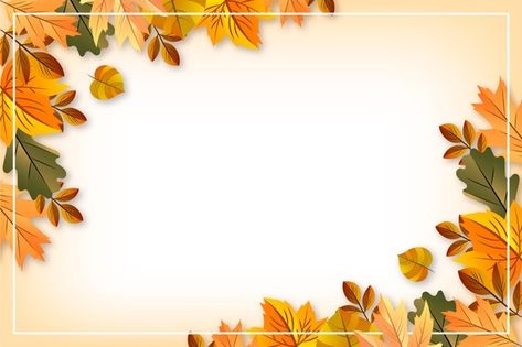 Realistic autumn leaves background Free ... | Free Vector #Freepik #freevector #background #nature #autumn #forest Autumn Leaves Wallpaper, Autumn Leaves Background, Watercolor Autumn Leaves, Thanksgiving Background, Background Nature, Nature Autumn, Happy Birthday Art, Leaves Background, Background Powerpoint