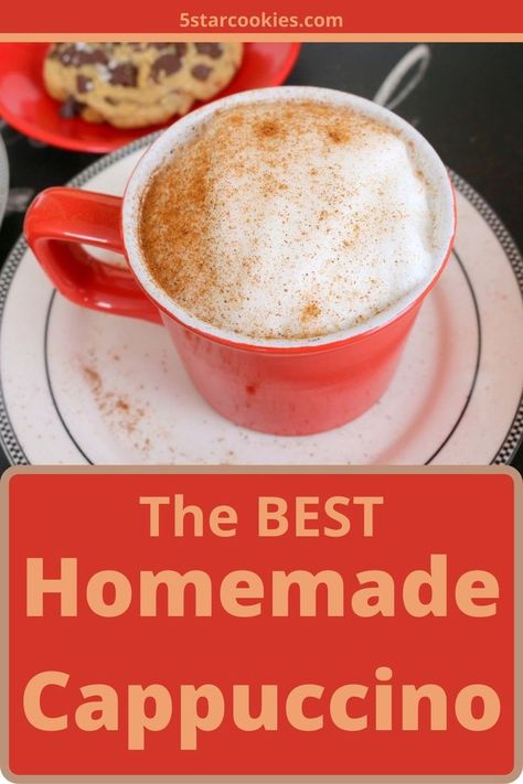 Homemade Cappuccino Easy Cappuccino Recipe, Best Cappuccino Recipe, Cappacino Recipes, Starbucks Cappuccino Recipe, Cappuccino Recipe Homemade, Cappuccino Recipes, Homemade Cappuccino, Cappuccino At Home, Keurig Recipes