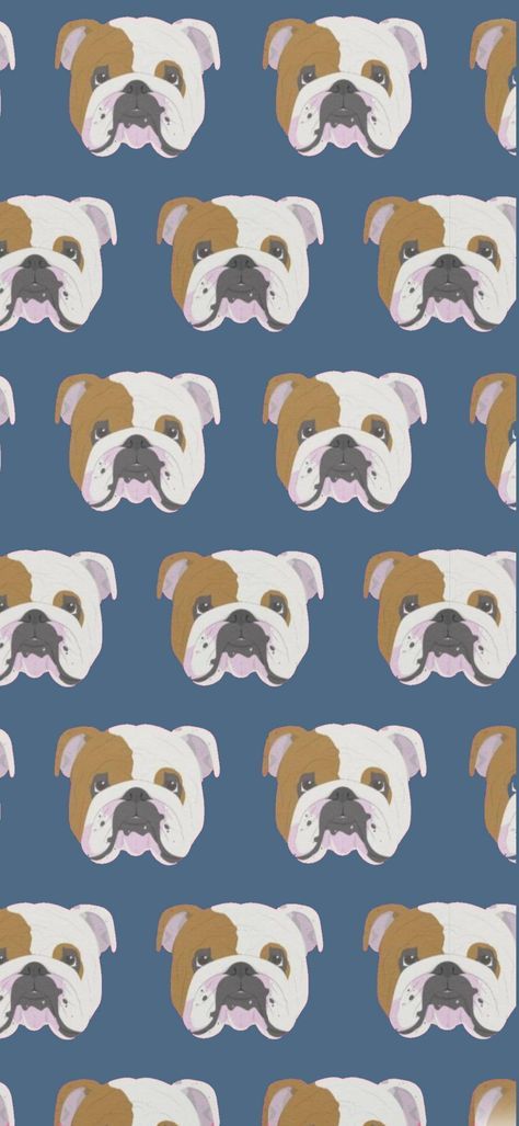 Bulldog Wall Art, English Bulldog Wallpaper Iphone, Bulldog Wallpaper Iphone, English Bulldog Wallpaper, Bulldog Aesthetic, Seamless Prints, Bulldog Wallpaper, Bella And The Bulldogs, Bulldog Drawing