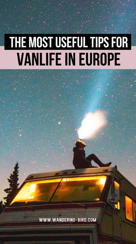 Want to travel Europe in a campervan but not sure how to start? This essential guide to Vanlife Europe gives unmissable campervan travel tips! Vanlife Europe, Vanlife Inspiration, Campervan Travel, Caravan Living, Van Travel, Camper Van Life, European Road Trip, Road Trip Europe, Road Trip Routes