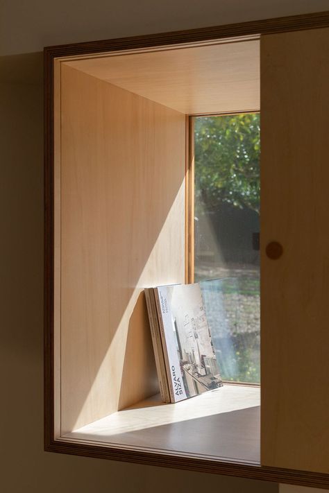 'ti clara' farmhouse sees a minimalist revitalization by espaço P2 architects Portuguese Home, Wooden Window Frames, Pale Wood, Built In Furniture, House Modern, Wooden Windows, Storey Homes, Prefab Homes, Remodels