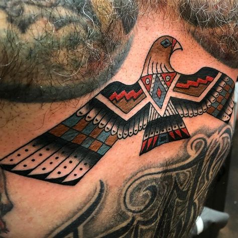 101 Best Thunderbird Tattoo Ideas You Have To See To Believe! 11 Outsons Thunderbird Tattoos, Tattoo Simplistic, Native Thunderbird, Thunderbird Tattoo, Rose Tattoo On Back, Thunderbird Design, Symbols Of Strength Tattoos, Eagle Artwork, Black And Grey Rose