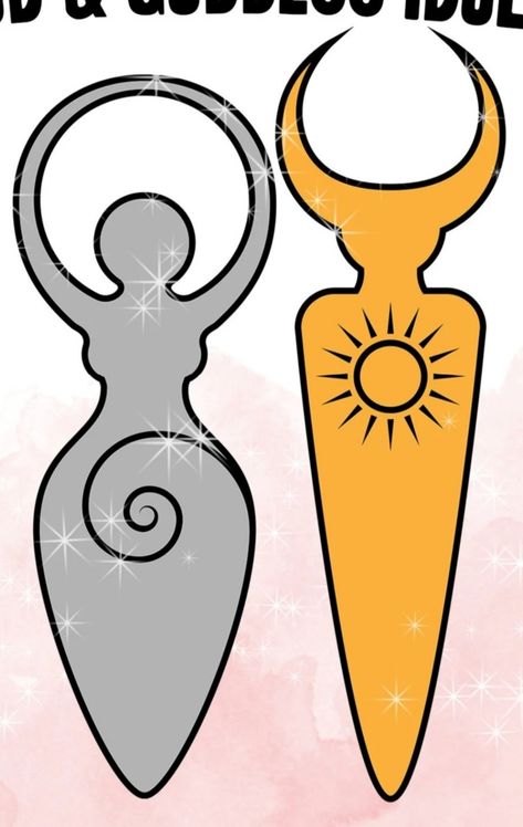 God And Goddess Drawing, Pagan Art Drawings, Pagan Designs, Tools Aesthetic, Goddess Symbol, Spirit Art Dolls, Pagan Crafts, Ancient Goddesses, Pagan Art