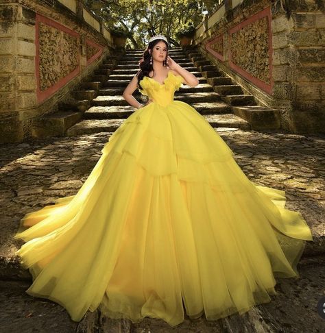 Yellow And Gold Quinceanera Dresses, Quincenera Dresses Yellow, Yellow Quincenera Dresses, Yellow Xv Dresses, Yellow Wedding Gown, Yellow Dress Quinceanera, Yellow Quinceanera Dress Mexican, Yellow 15 Dresses, Yellow Poofy Dress