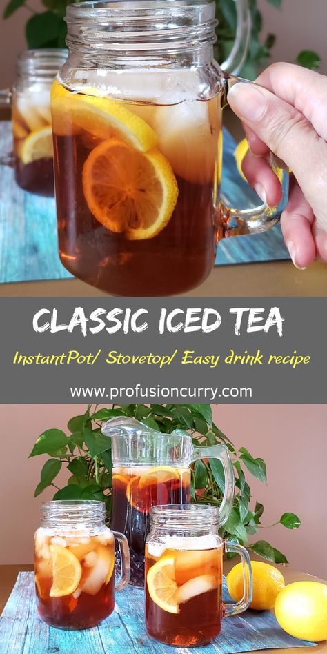 Ice Tea Drinks, Home Made Ice Tea, Ginger Iced Tea, Sweet Iced Tea, Iced Tea Drinks, Iced Tea Recipe, Making Iced Tea, Tea Drinks, Iced Tea Recipes