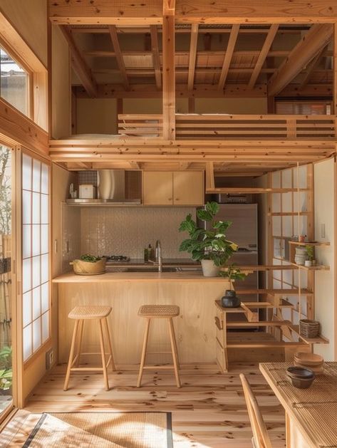 8 Japanese style tiny-houses – TastyInteriors Japanese House Renovation, Minka House Japanese Style, Japan Home Aesthetic, Japandi Tiny House, Korean Style House, Japanese Tiny House Design, Japanese Style Tiny House, Japanese Inspired Kitchen, Japanese Loft